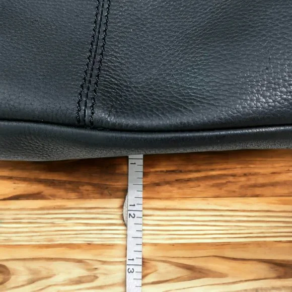 Fossil Vintage Black Pebbled Leather Hobo Shoulder Crossbody Shoulder Bag - Picture 9 of 10